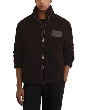 Reiss X Mclaren Embroidered Motorsport Fleece Jacket - Black