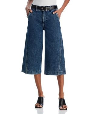 Rag & Bone Jamie High Rise Culotte Jeans - Blue