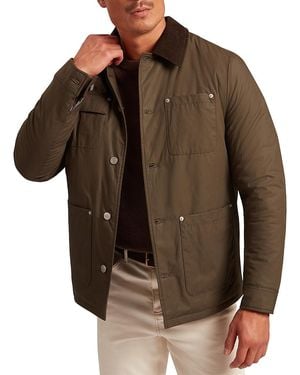 Ted Baker Nevers Waxed Chore Jacket - Brown