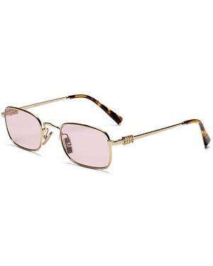 Miu Miu Slim Square Sunglasses, 49Mm - Pink