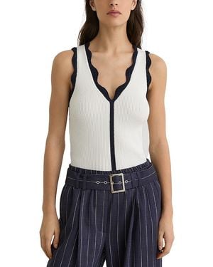 Reiss Freya Knit Top - Blue