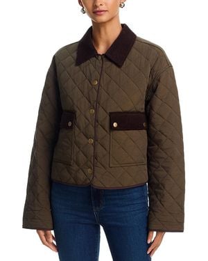 PAIGE Caleb Corduroy Trim Jacket - Brown