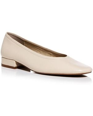 Aqua Avery Leather Ballet Flats - Natural