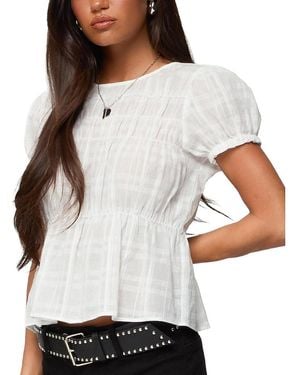Edikted Maricella Gathered Tiered Top - White