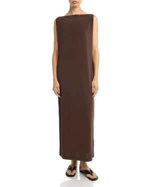 Issey Miyake Pleats Please Drape Jersey Dress - Brown