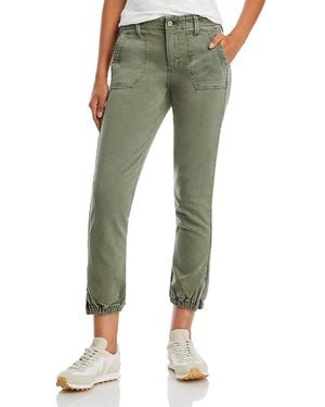 PAIGE Mayslie Cropped Jogger Pants - Green