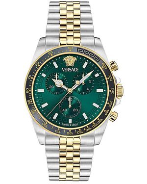 Versace Greca Chrono Wave Chronograph Watch, 43Mm - Metallic