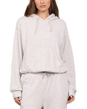 Vintage Havana Vintage Butter Fleece Bubble Hem Hoodie - White