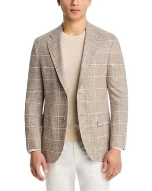 Peter Millar Hyperlight Windowpane Regular Fit Soft Jacket - Brown