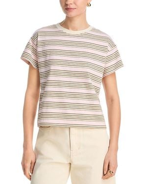 Rag & Bone Kelly Stripe Boxy Jersey Tee - White