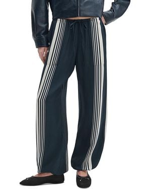 Rag & Bone Claire Scarf Print Pants - Blue