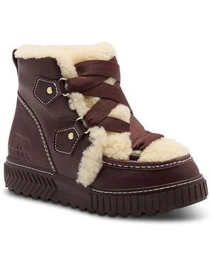 Sorel Ona Ave Alpine Shearling & Leather Snow Boots - Brown