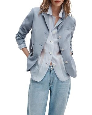 Rag & Bone Slade Linen Blazer - Blue