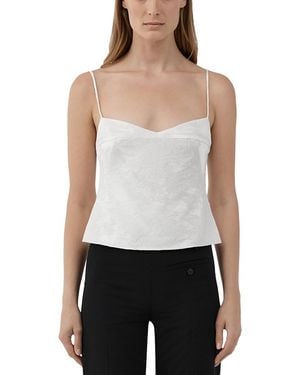 St. Agni Wool & Silk Jacquard Cami - White