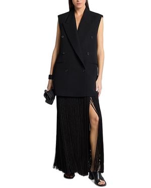 Michael Kors Wool Sleeveless Blazer - Black