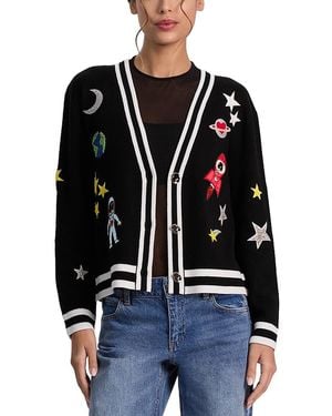 Alice + Olivia Bradley Space Staceface Cardigan - Black