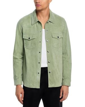 Paul Smith Slim Fit Leather Shirt - Green