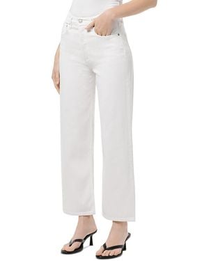 Agolde Ren High Rise Ankle Wide Leg Jeans - White