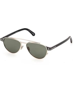 Tom Ford Pilot Sunglasses, 55Mm - Metallic