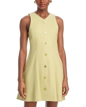 Veronica Beard Steiner Button Front Dress - Yellow