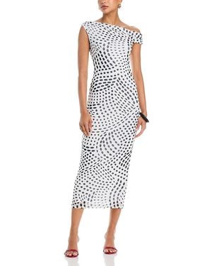 AFRM Holden Asymmetric Midi Dress - White