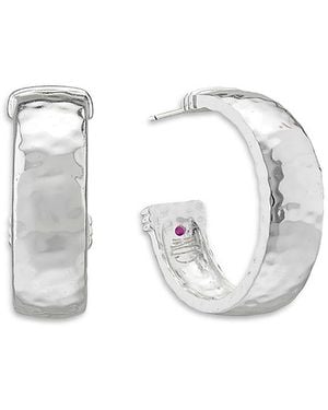Capucine de Wulf Cleopatra Textured Small Hoop Earrings - White