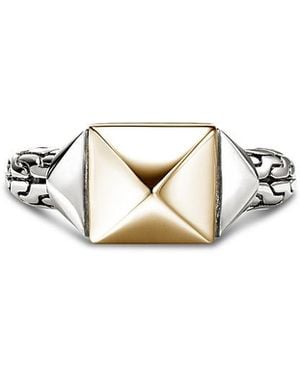 John Hardy Sterling & 14K Icon Stud Ring - White