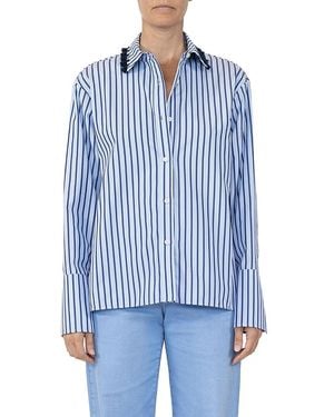 Callas Milano Billie Tassell Collar Shirt - Blue