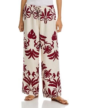 Bella Dahl Wide Leg Beach Pants - Red