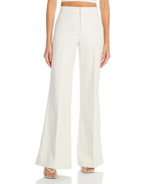 Alice + Olivia Dylan Faux Leather Pants - White