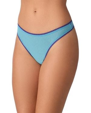 On Gossamer Mesh Hip G-String - Blue
