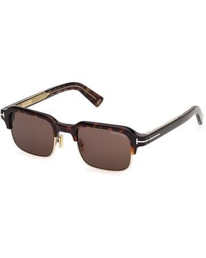 Tom Ford Browline Sunglasses, 50Mm - Brown