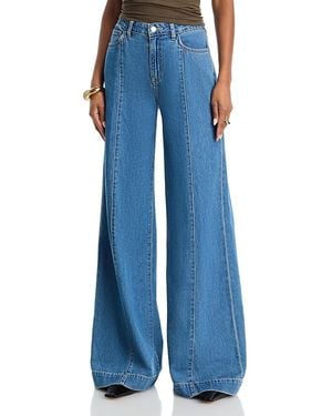 L'Agence L'Agency Sandy High Rise Wide Leg Jeans - Blue