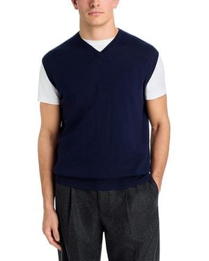 Peter Millar Autumn Crest V Neck Sweater Vest - Blue
