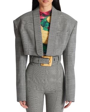 Balmain Cropped Jacket - Gray