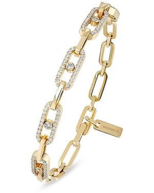 Messika 18K Move Link Diamond Open Chain Bracelet - Metallic