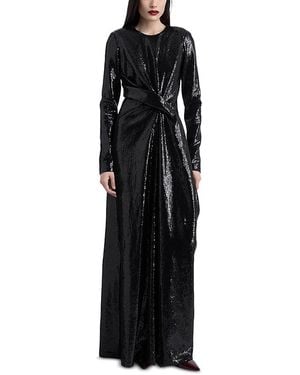 Kate Barton Kate Sequin Drape Gown - Black