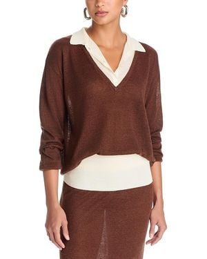 AYA MUSE Eirae Linen Blend Top - Black