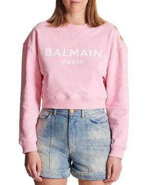 Balmain Printed Paris Sweatshirt - Red