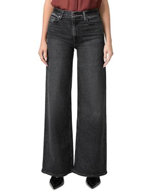 PAIGE Frances High Rise Wide Leg Jeans - Black