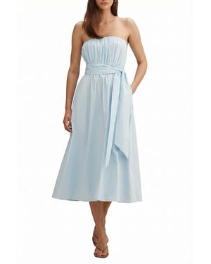 EVER NEW Melissa Gathered Tie Midi - Blue