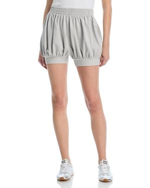 Norma Kamali Boyfriend Puff Shorts - Gray