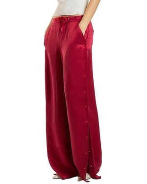 Cynthia Rowley Wide Leg Snap Pants - Red