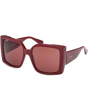 Max Mara Hinge Square Sunglasses, 56Mm - Pink