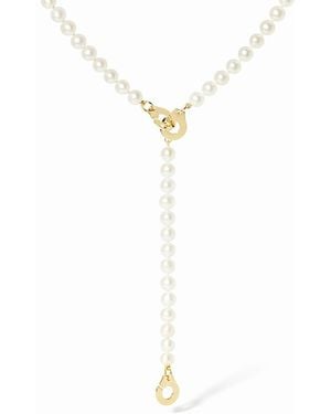 Dinh Van 18K Menottes Freshwater Pearl Lariat Necklace, 19.37 - White