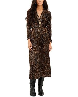 Ba&sh Hamy Printed Midi Dress - Brown