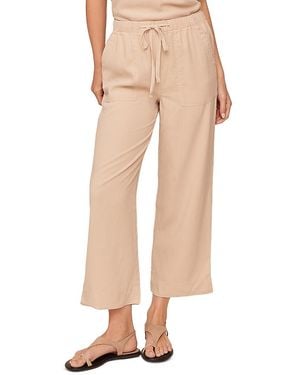 Bella Dahl Easy Pocket Wide Leg Cropped Pants - Natural