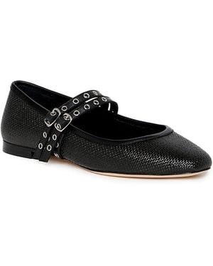 PAIGE Jackson Buckled Flats - Black