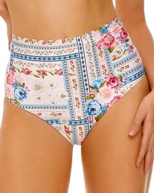 Agua Bendita Alicia Meraki Printed High Waisted Bottom - Blue