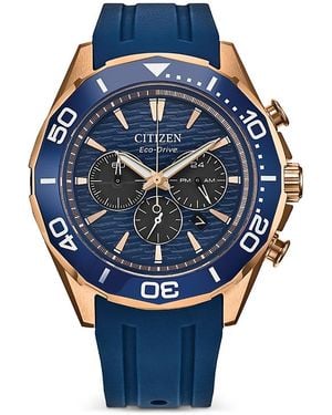 Citizen Eco-Drive Endeavor Chronograph, 43Mm - Blue